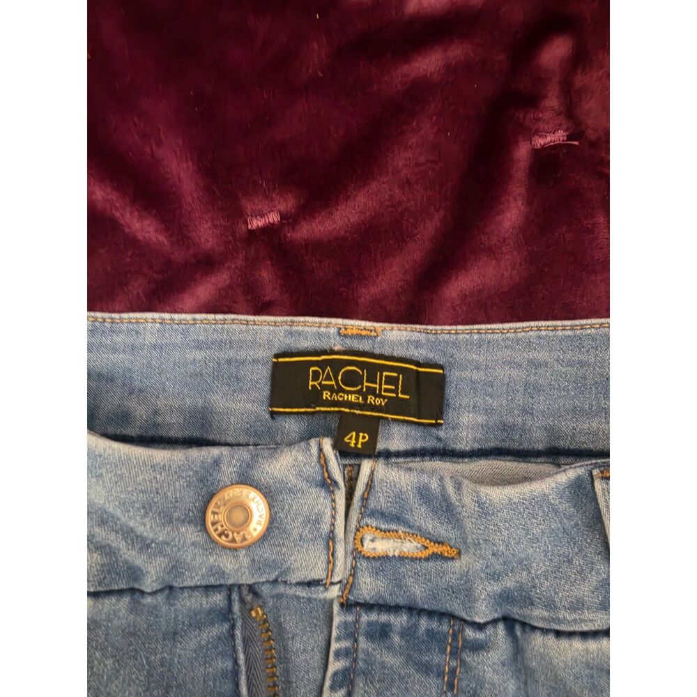 RACHEL Rachel Roy High Rise Wide Leg Crop Denim Pants 4P Petite - Picture 4 of 5